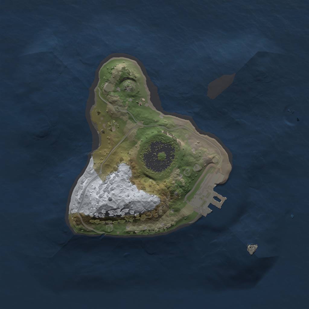 Rust Map: Procedural Map, Size: 1500, Seed: 19686, 4 Monuments