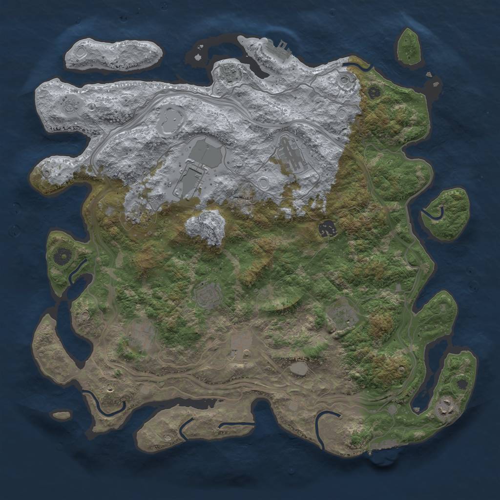 Rust Map: Procedural Map, Size: 4250, Seed: 5048, 17 Monuments