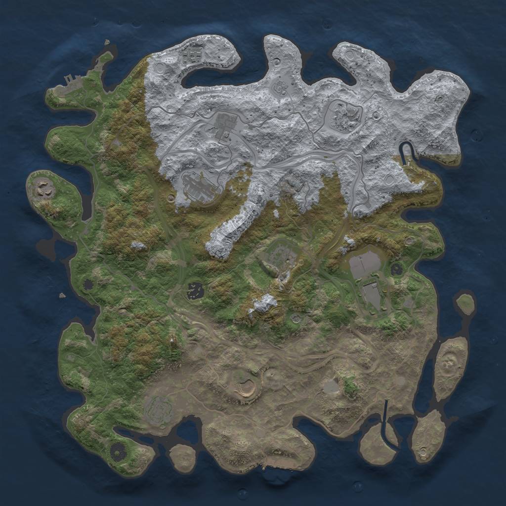 Rust Map: Procedural Map, Size: 4250, Seed: 50226, 17 Monuments