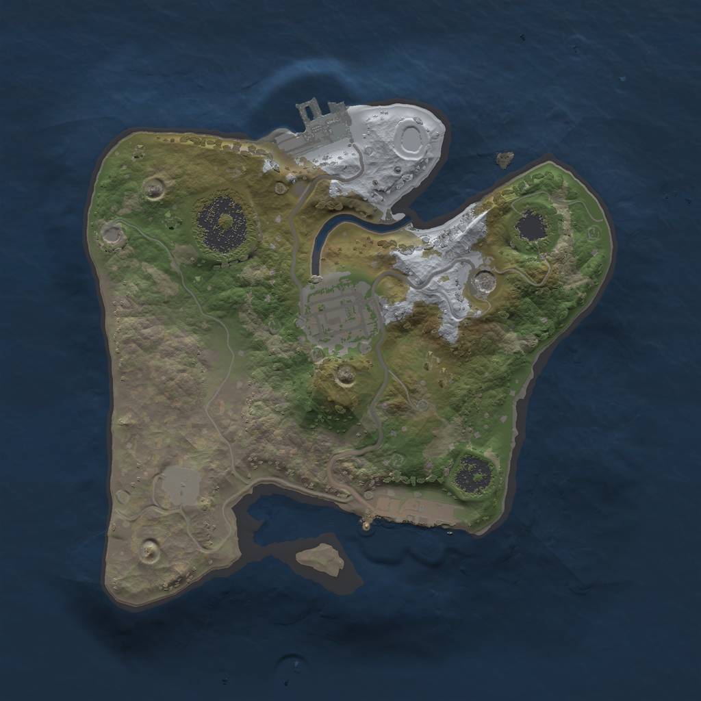 Rust Map: Procedural Map, Size: 2000, Seed: 1788067590, 7 Monuments