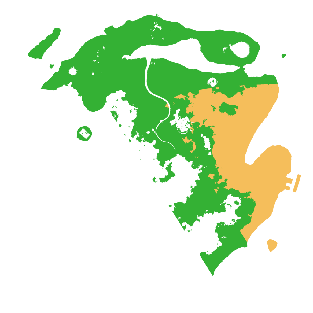 Biome Rust Map: Procedural Map, Size: 3500, Seed: 16987