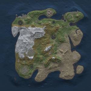 Thumbnail Rust Map: Procedural Map, Size: 3000, Seed: 634634, 13 Monuments