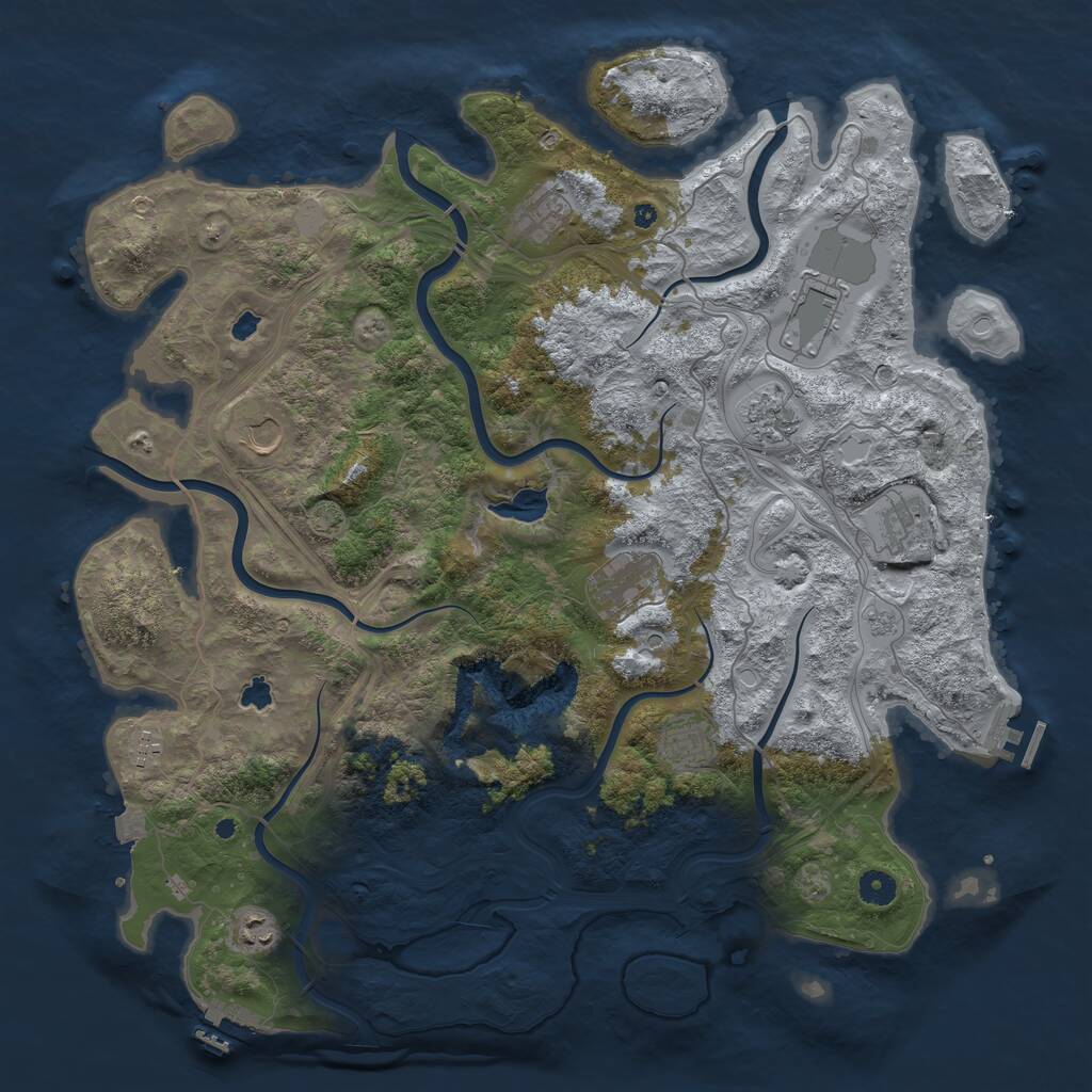 Rust Map: Procedural Map, Size: 4500, Seed: 53176314, 15 Monuments