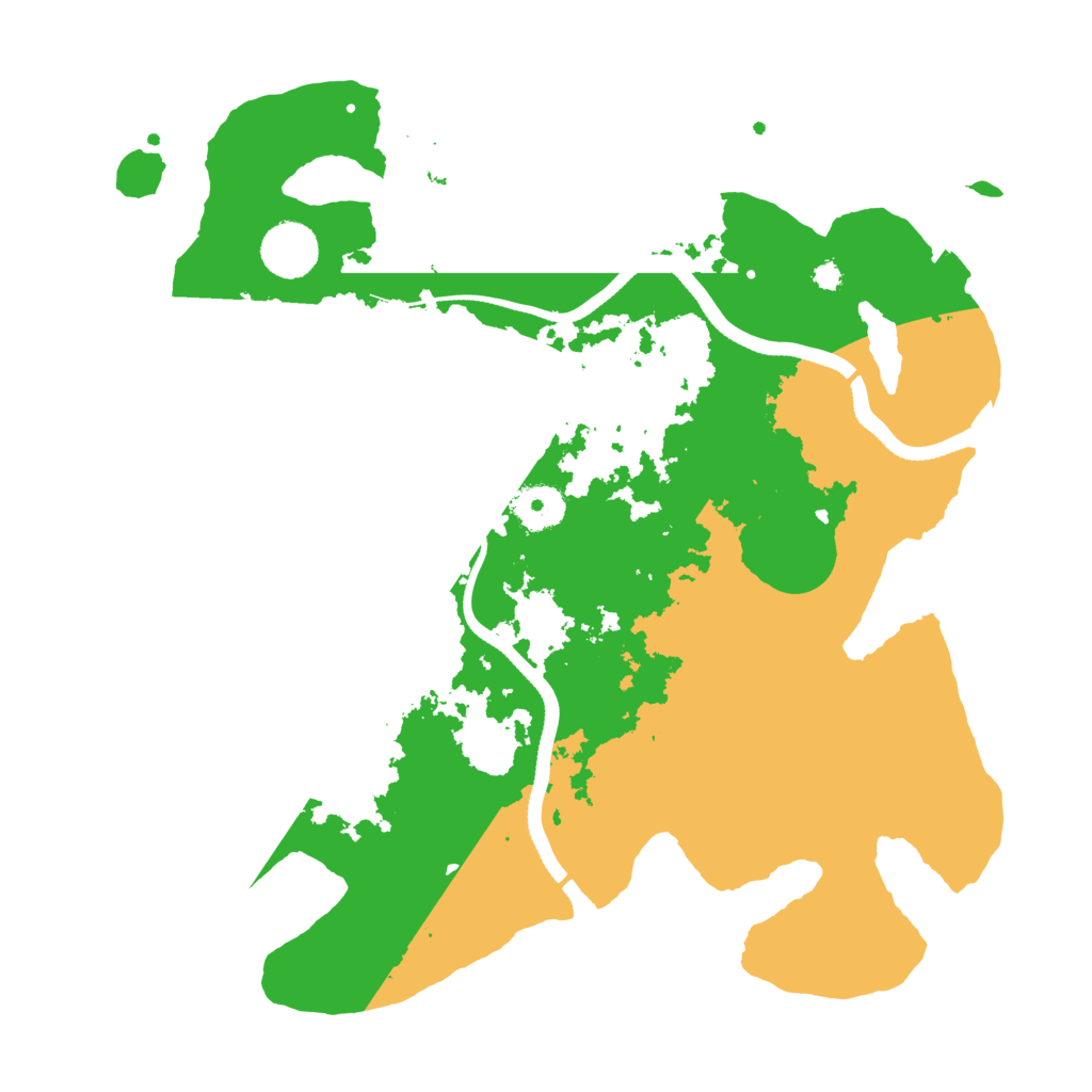 Biome Rust Map: Procedural Map, Size: 3500, Seed: 185396