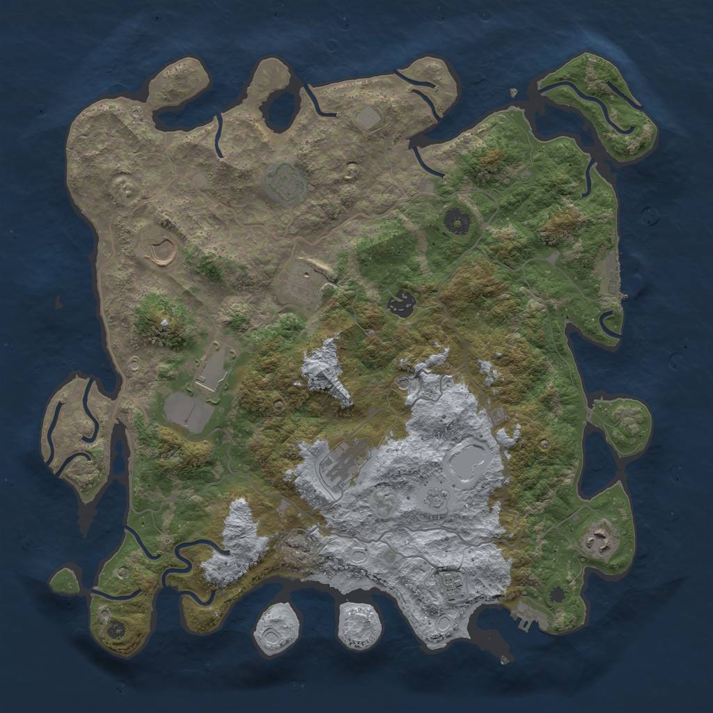 Rust Map: Procedural Map, Size: 4000, Seed: 818042331, 15 Monuments