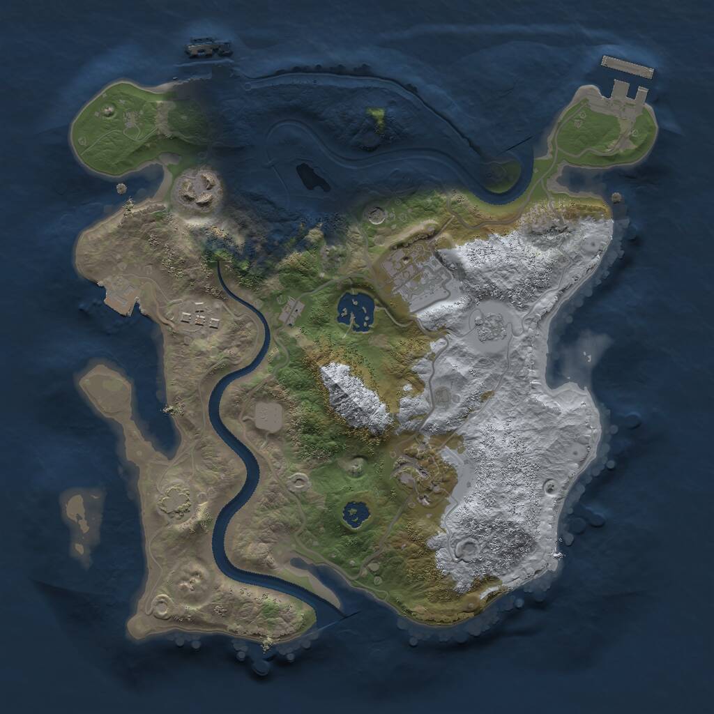 Rust Map: Procedural Map, Size: 2750, Seed: 6436152, 11 Monuments