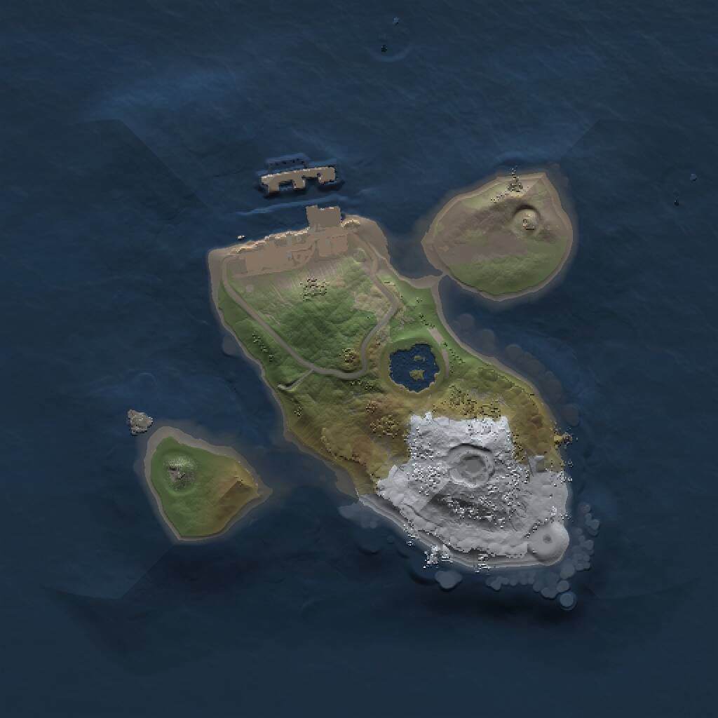 Rust Map: Procedural Map, Size: 1500, Seed: 106230185, 2 Monuments