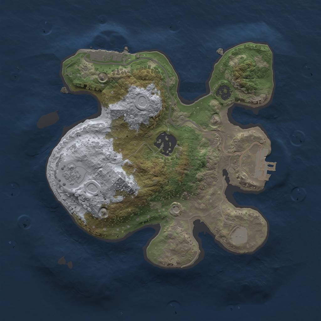 Rust Map: Procedural Map, Size: 2200, Seed: 628157378, 7 Monuments