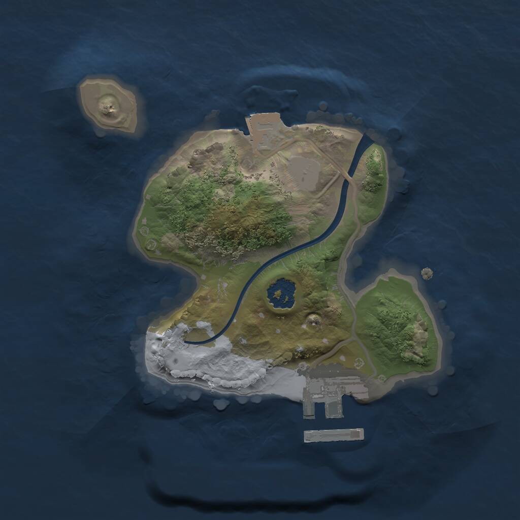 Rust Map: Procedural Map, Size: 1750, Seed: 841793748, 2 Monuments