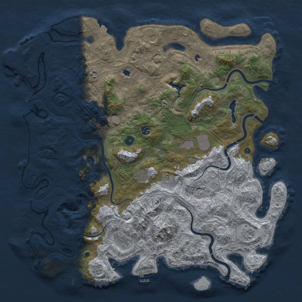 Rust Map: Procedural Map, Size: 5000, Seed: 4912938, 15 Monuments