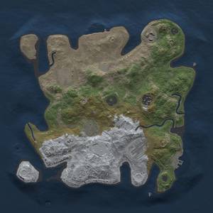 Thumbnail Rust Map: Procedural Map, Size: 3000, Seed: 4491, 11 Monuments