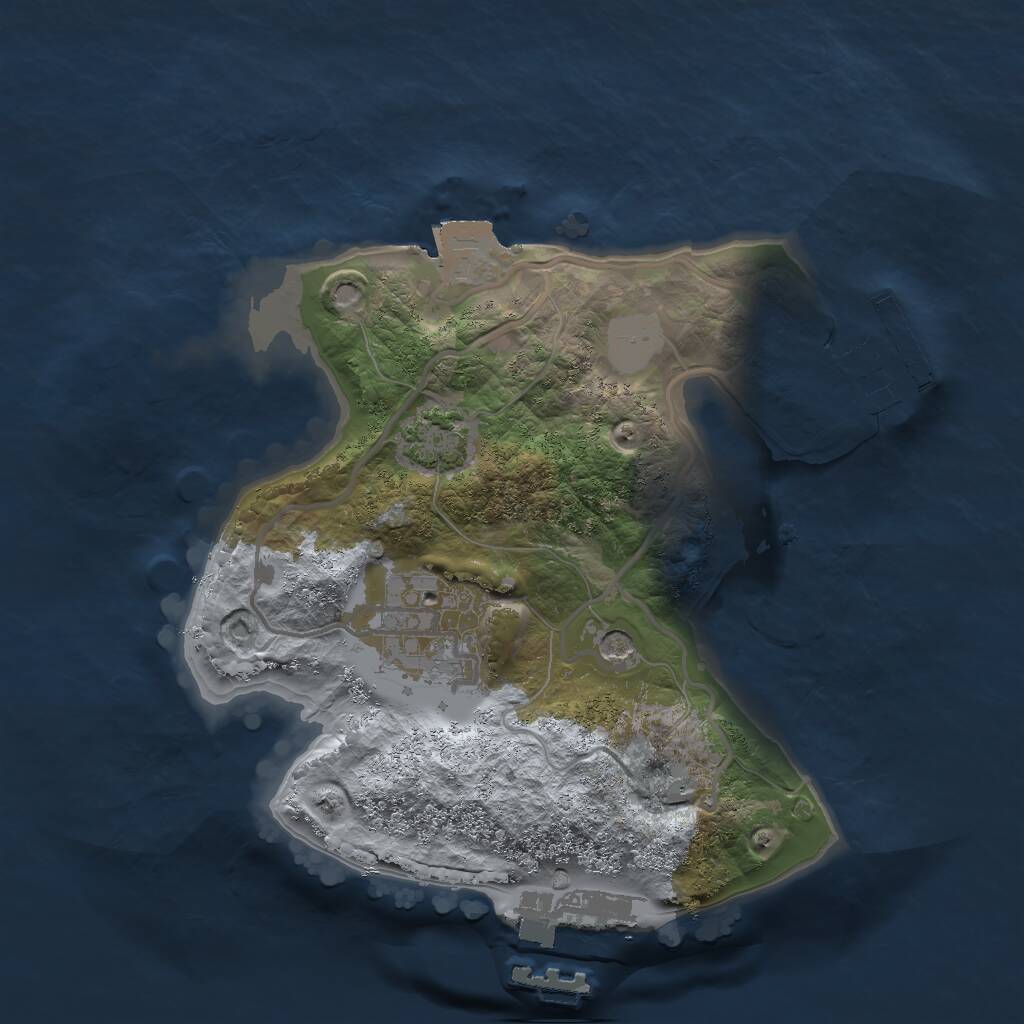 Rust Map: Procedural Map, Size: 2000, Seed: 7868623, 6 Monuments