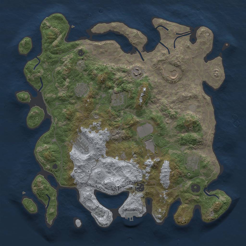 Rust Map: Procedural Map, Size: 4000, Seed: 1508056238, 15 Monuments