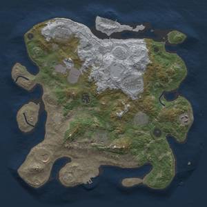 Thumbnail Rust Map: Procedural Map, Size: 3500, Seed: 8348356, 15 Monuments