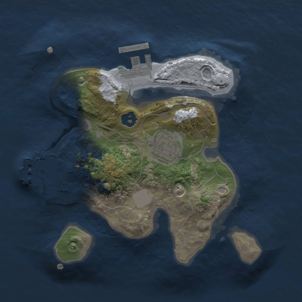 Rust Map: Procedural Map, Size: 2000, Seed: 639142221, 4 Monuments