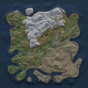 Thumbnail Rust Map: Procedural Map, Size: 4000, Seed: 8461, 16 Monuments