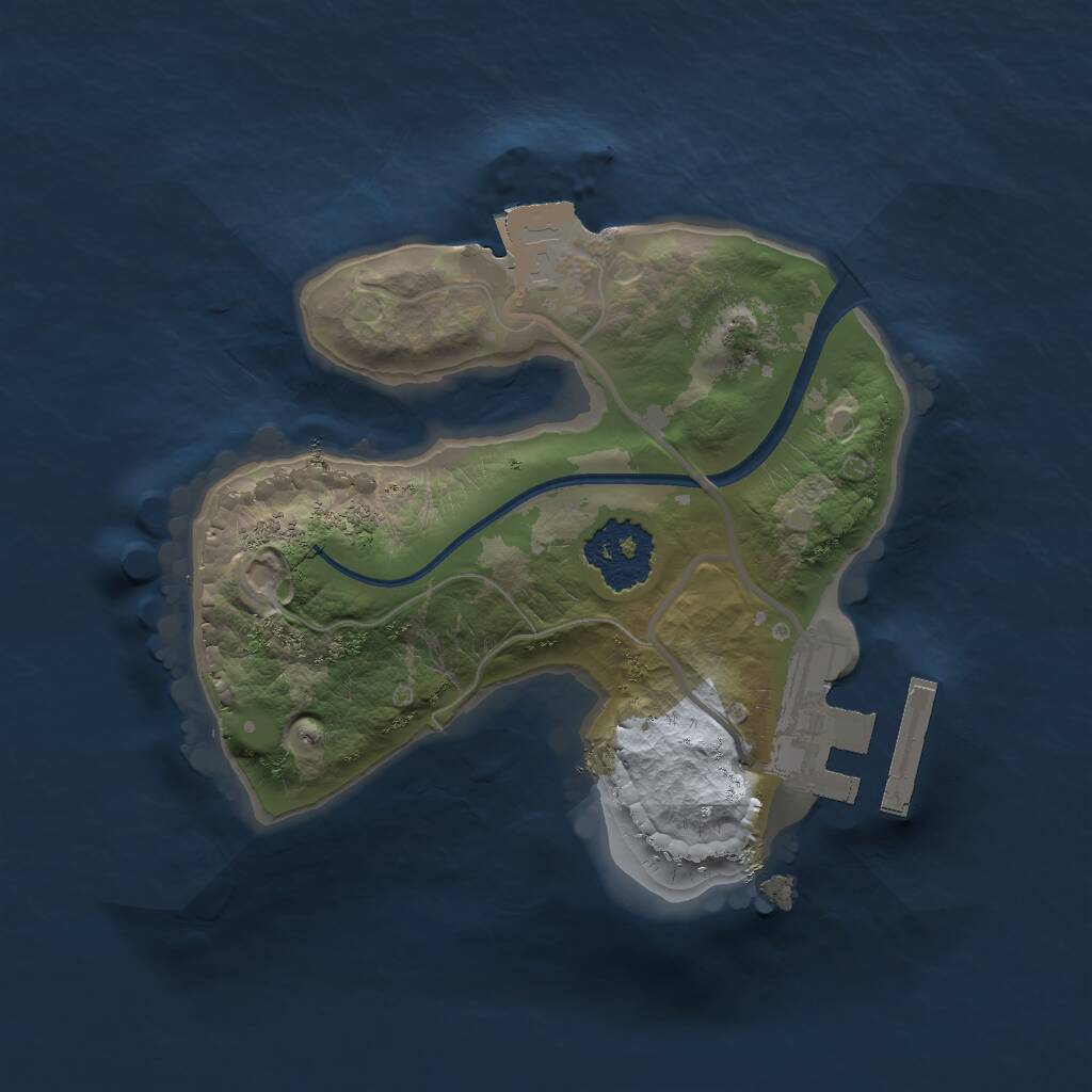 Rust Map: Procedural Map, Size: 1600, Seed: 886233585, 2 Monuments