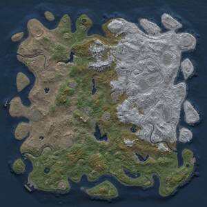 Thumbnail Rust Map: Procedural Map, Size: 5000, Seed: 120554, 17 Monuments