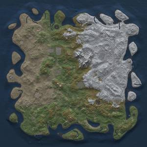 Thumbnail Rust Map: Procedural Map, Size: 5000, Seed: 120554, 17 Monuments