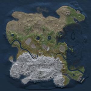 Thumbnail Rust Map: Procedural Map, Size: 3500, Seed: 798893550, 16 Monuments