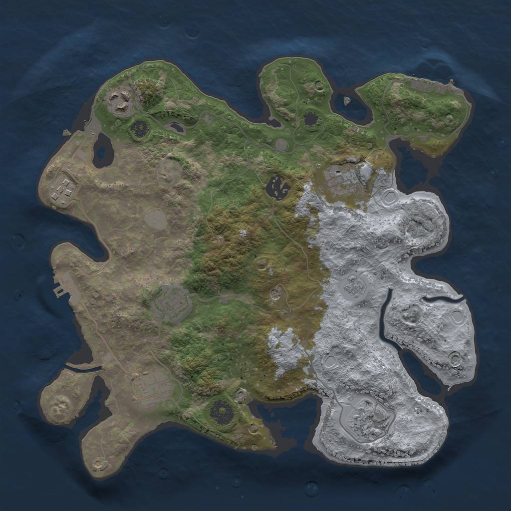 Rust Map: Procedural Map, Size: 3200, Seed: 14, 14 Monuments