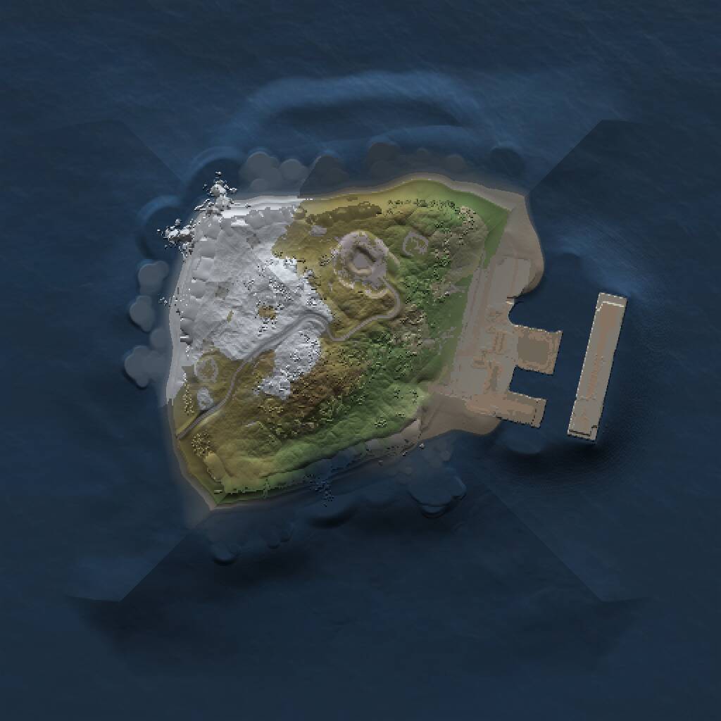 Rust Map: Procedural Map, Size: 1000, Seed: 32345, 2 Monuments