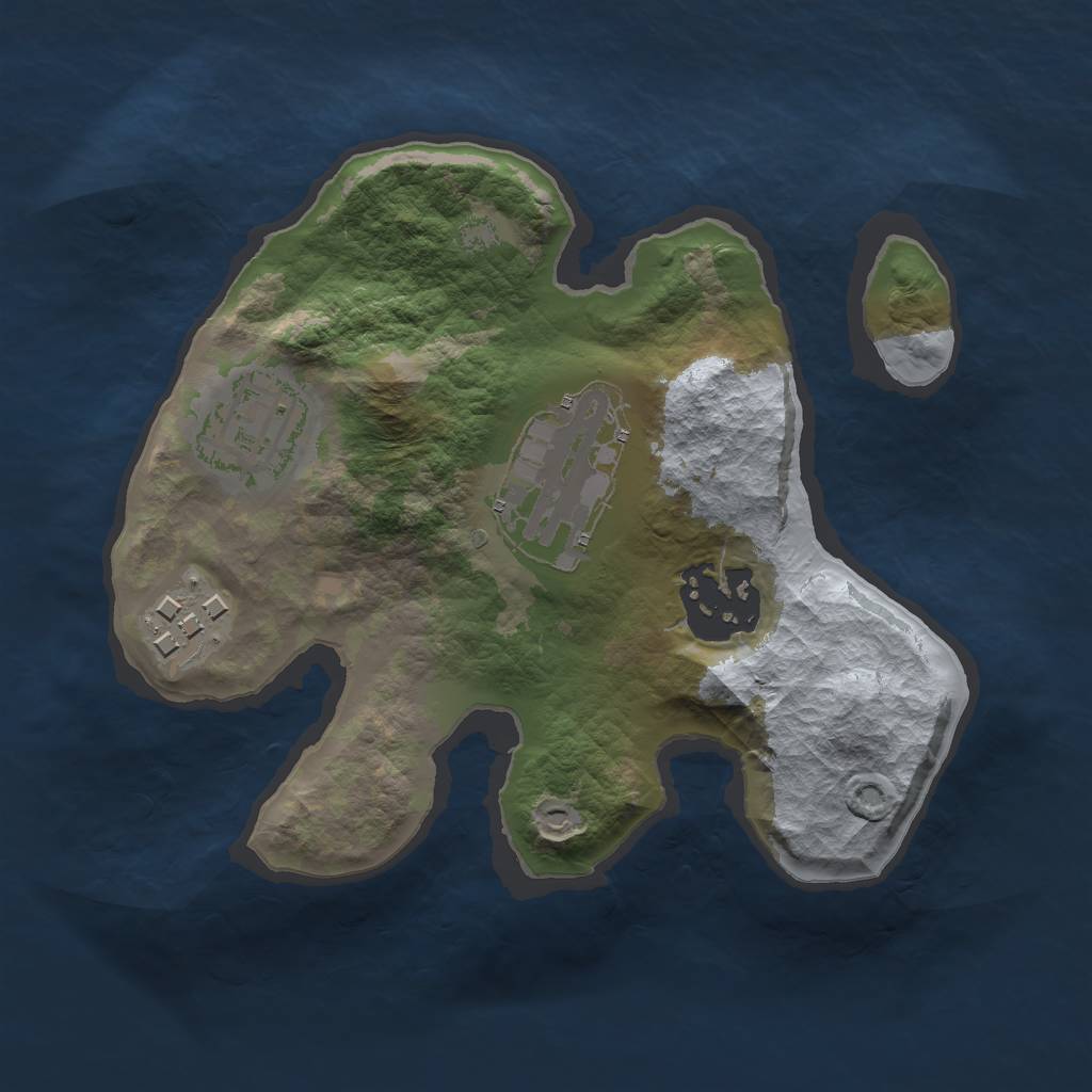 Rust Map: Barren, Size: 2000, Seed: 5667777, 6 Monuments