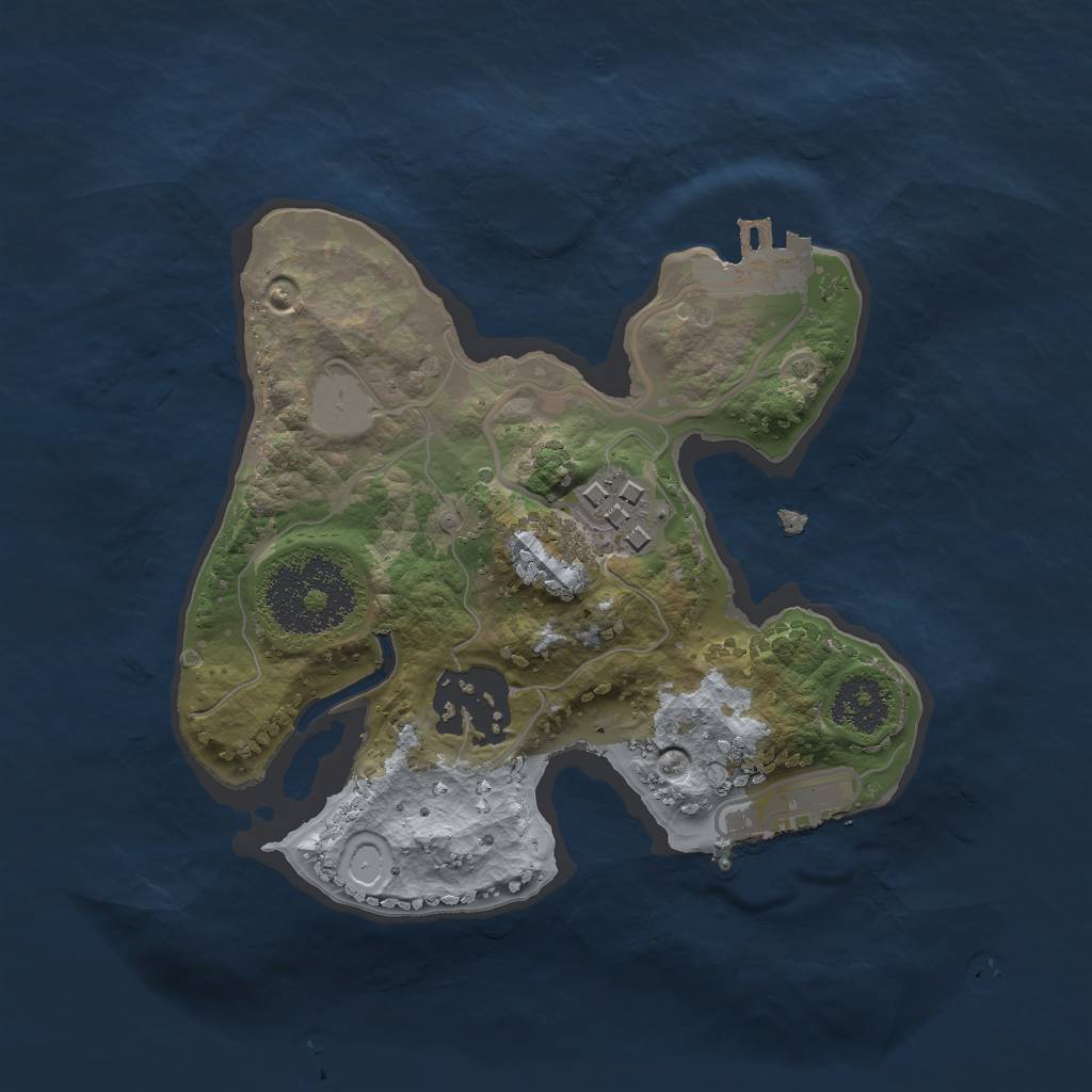 Rust Map: Procedural Map, Size: 2000, Seed: 868882515, 7 Monuments