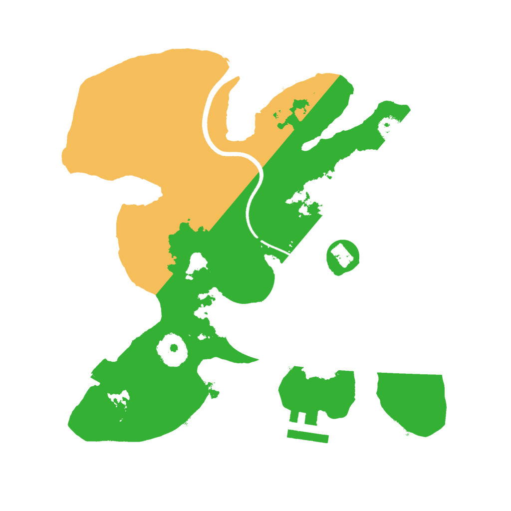 Biome Rust Map: Procedural Map, Size: 2500, Seed: 8274672