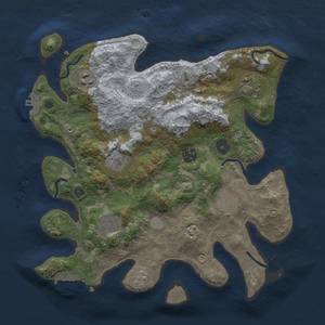 Thumbnail Rust Map: Procedural Map, Size: 3300, Seed: 637960863, 14 Monuments