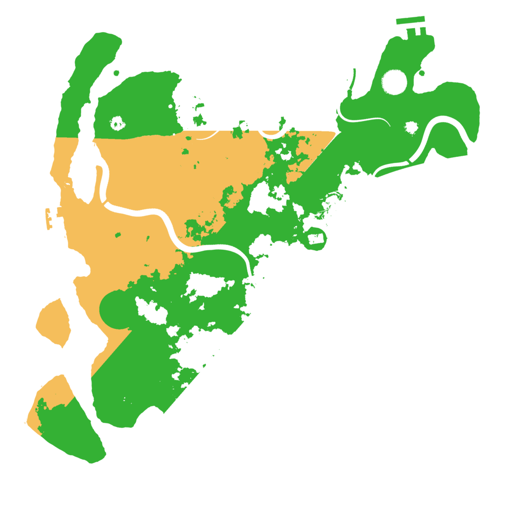 Biome Rust Map: Procedural Map, Size: 3700, Seed: 825855