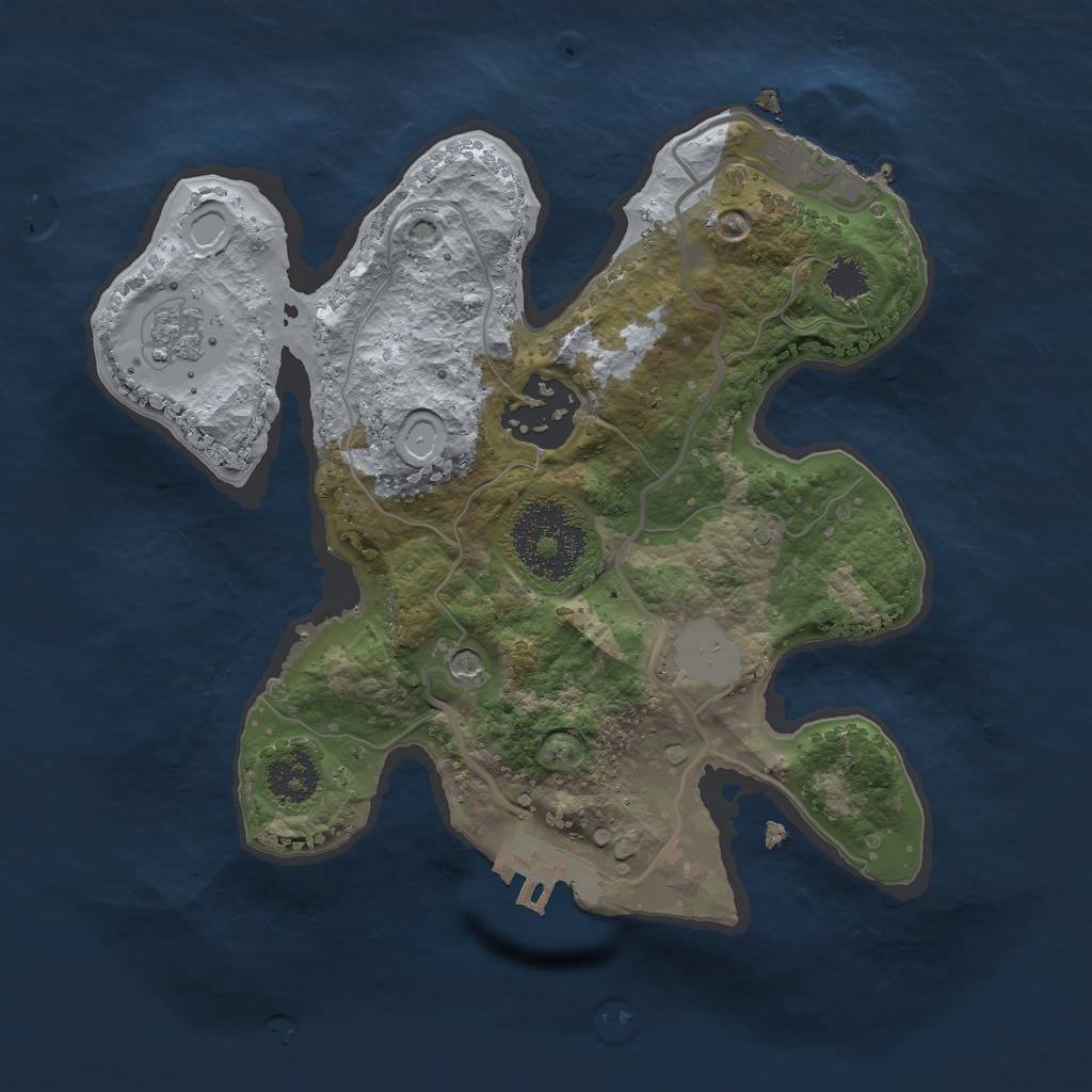 Rust Map: Procedural Map, Size: 2200, Seed: 61530, 8 Monuments
