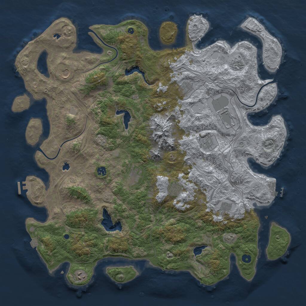 Rust Map: Procedural Map, Size: 5000, Seed: 5014978, 17 Monuments