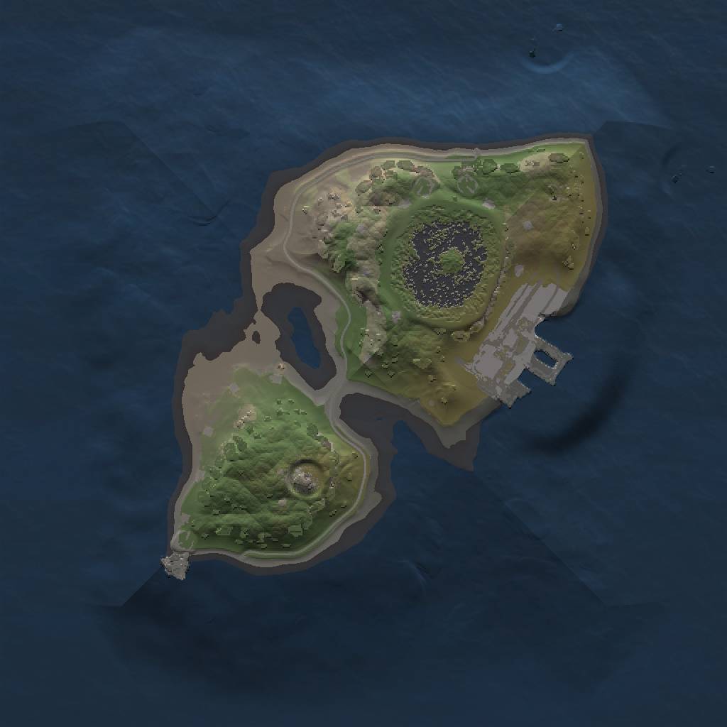 Rust Map: Procedural Map, Size: 1250, Seed: 4, 4 Monuments