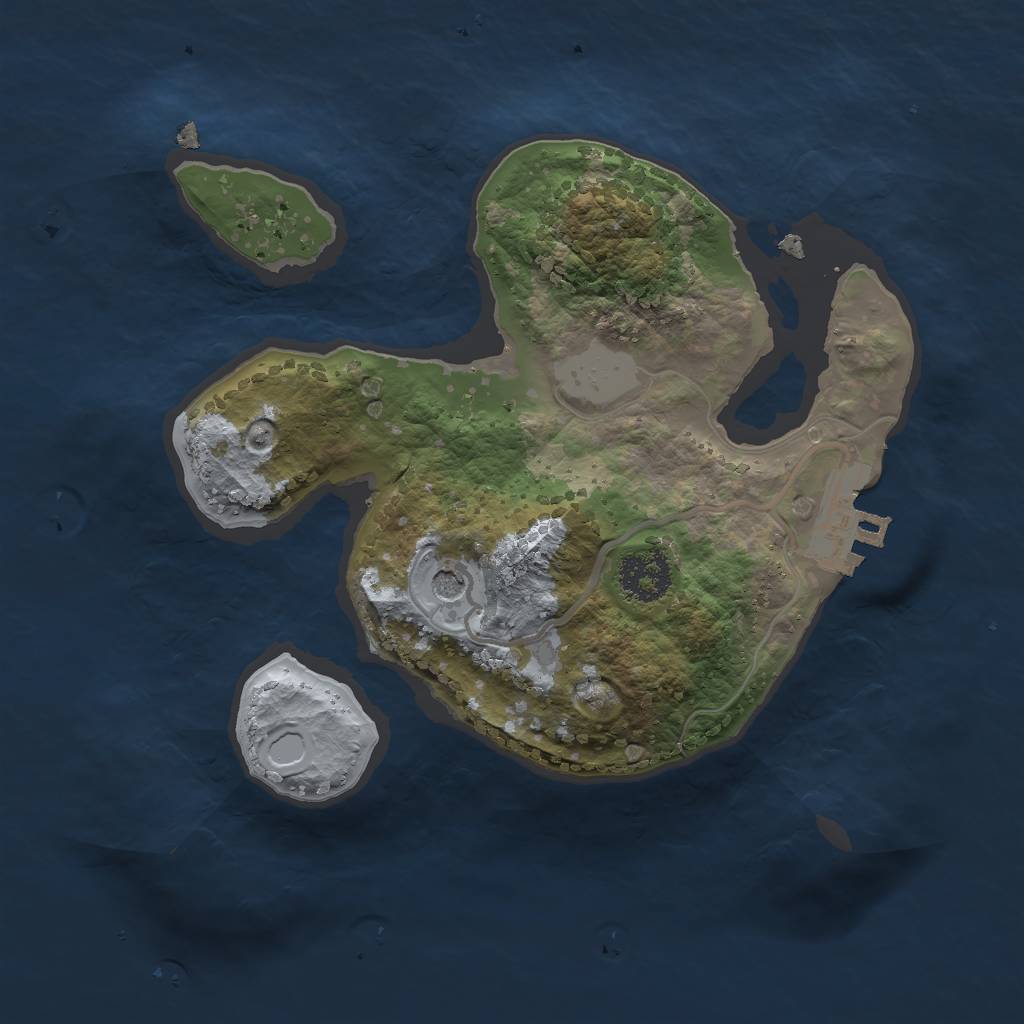 Rust Map: Procedural Map, Size: 2000, Seed: 851173191, 5 Monuments