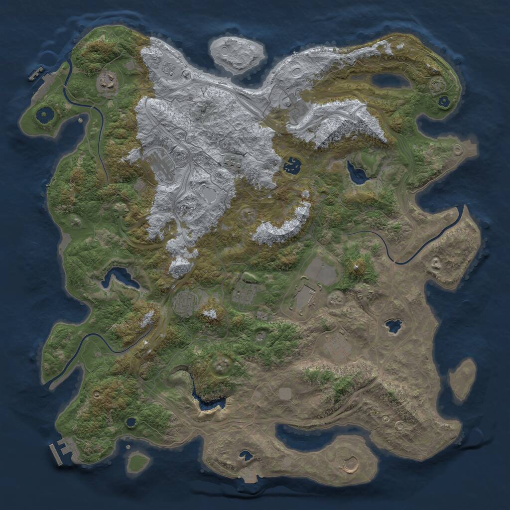 Rust Map: Procedural Map, Size: 4520, Seed: 7945609, 16 Monuments