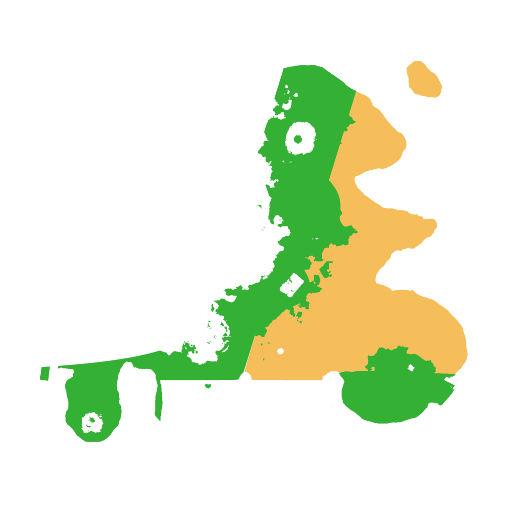 Biome Rust Map: Procedural Map, Size: 2400, Seed: 48727634