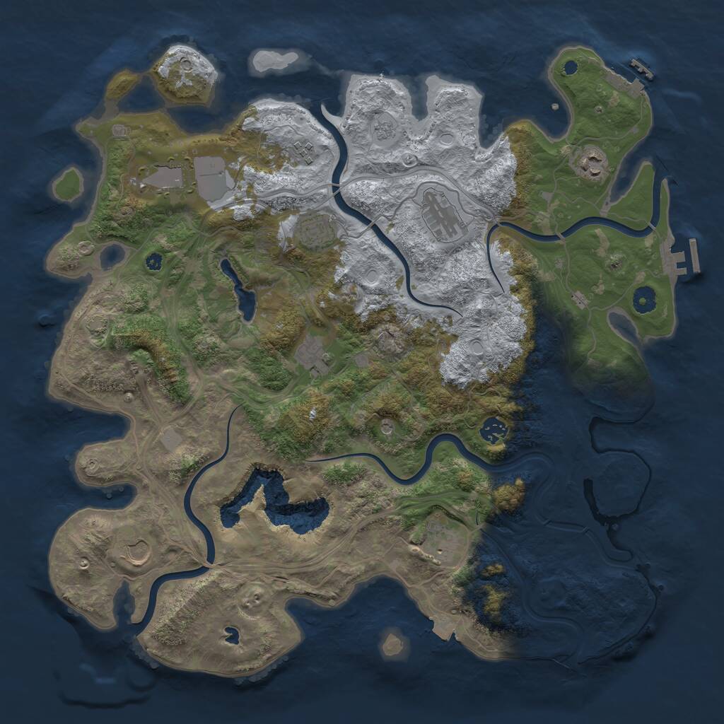 Rust Map: Procedural Map, Size: 4250, Seed: 469386707, 15 Monuments