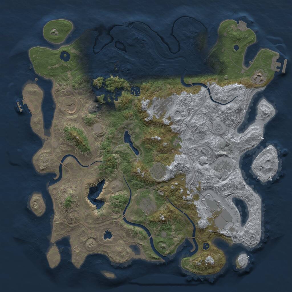 Rust Map: Procedural Map, Size: 4250, Seed: 98952217, 15 Monuments