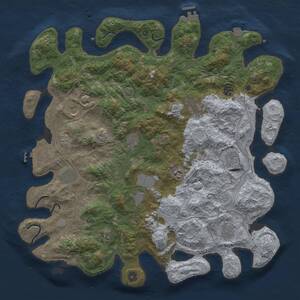 Thumbnail Rust Map: Procedural Map, Size: 4500, Seed: 528379838, 17 Monuments