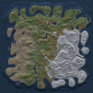 Thumbnail Rust Map: Procedural Map, Size: 4500, Seed: 528379838, 15 Monuments