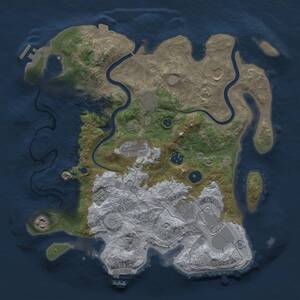 Thumbnail Rust Map: Procedural Map, Size: 3625, Seed: 18122936, 14 Monuments