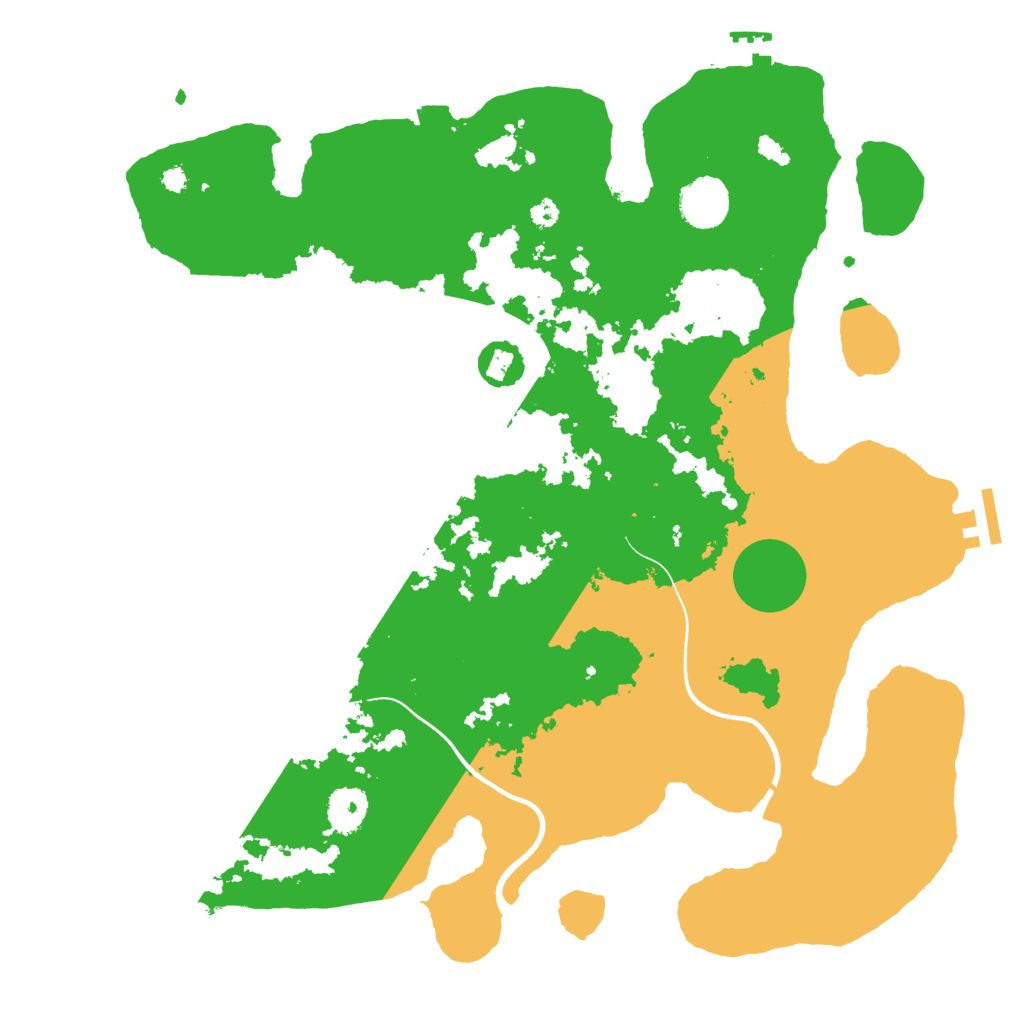 Biome Rust Map: Procedural Map, Size: 3700, Seed: 6