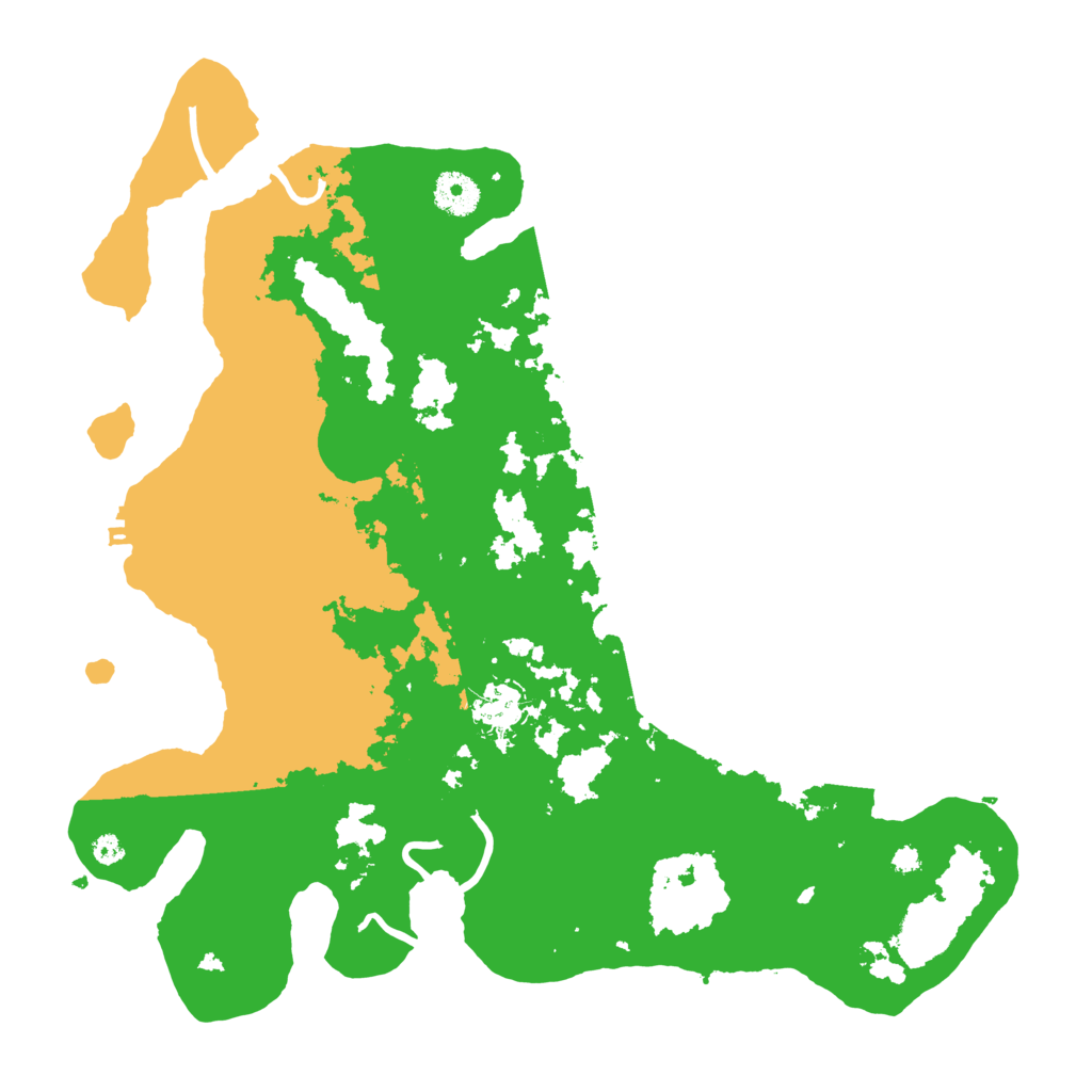Biome Rust Map: Procedural Map, Size: 3700, Seed: 21666