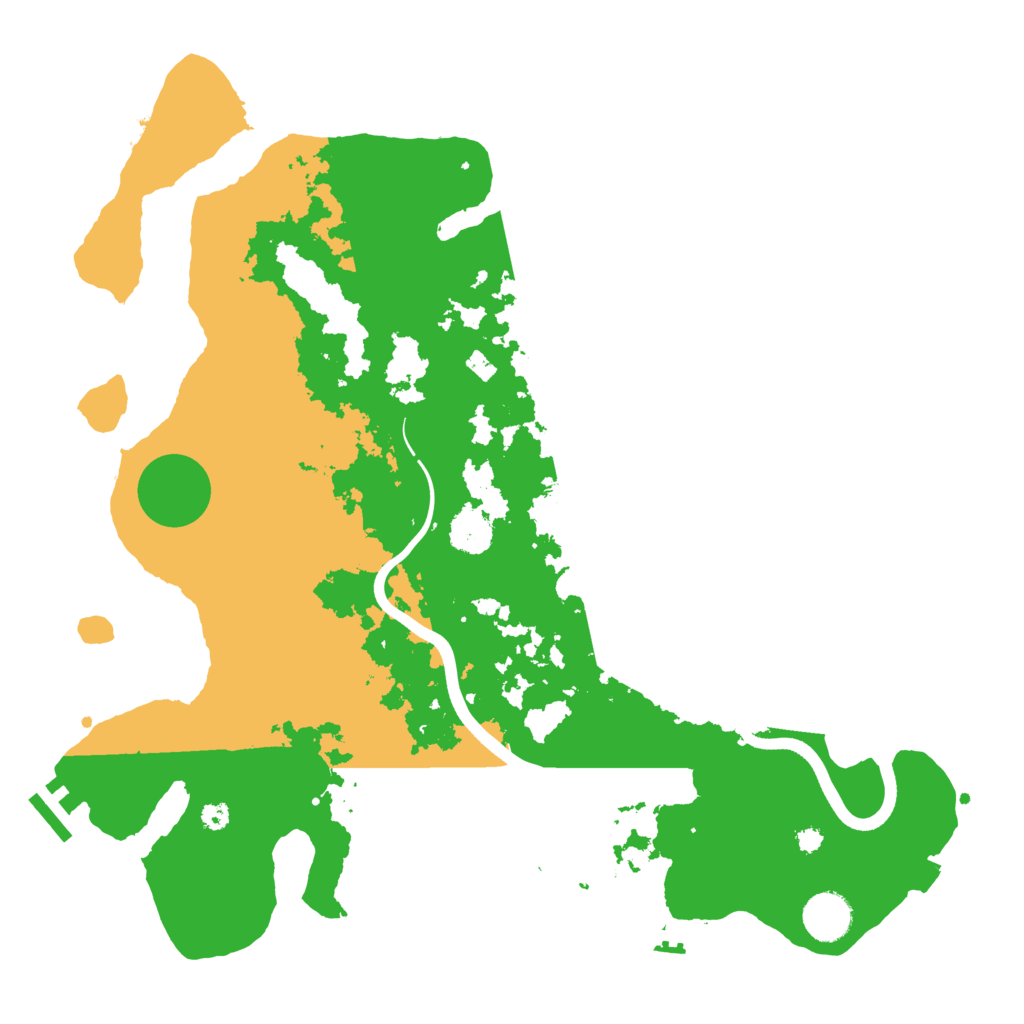 Biome Rust Map: Procedural Map, Size: 3700, Seed: 21666
