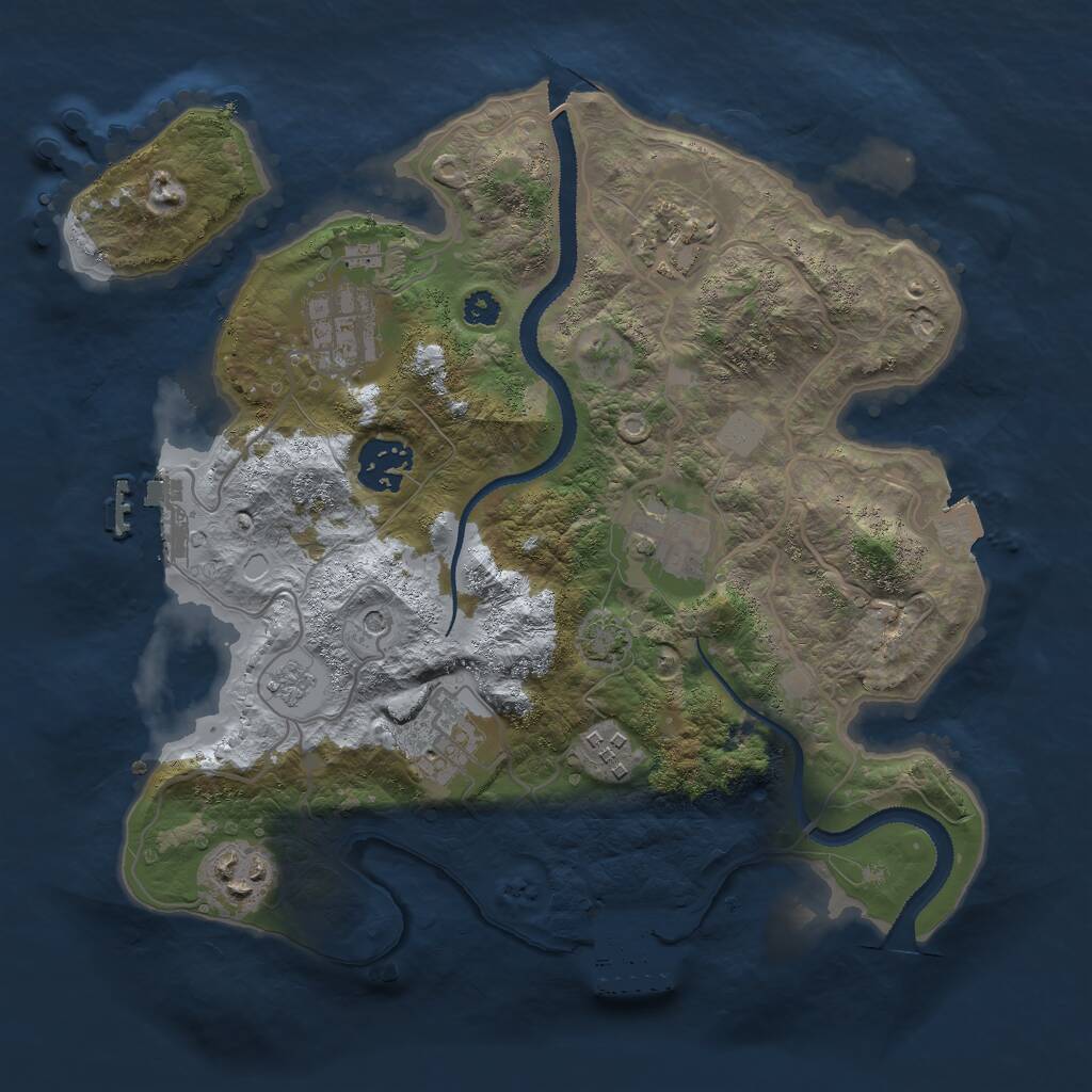 Rust Map: Procedural Map, Size: 3000, Seed: 19111911, 13 Monuments