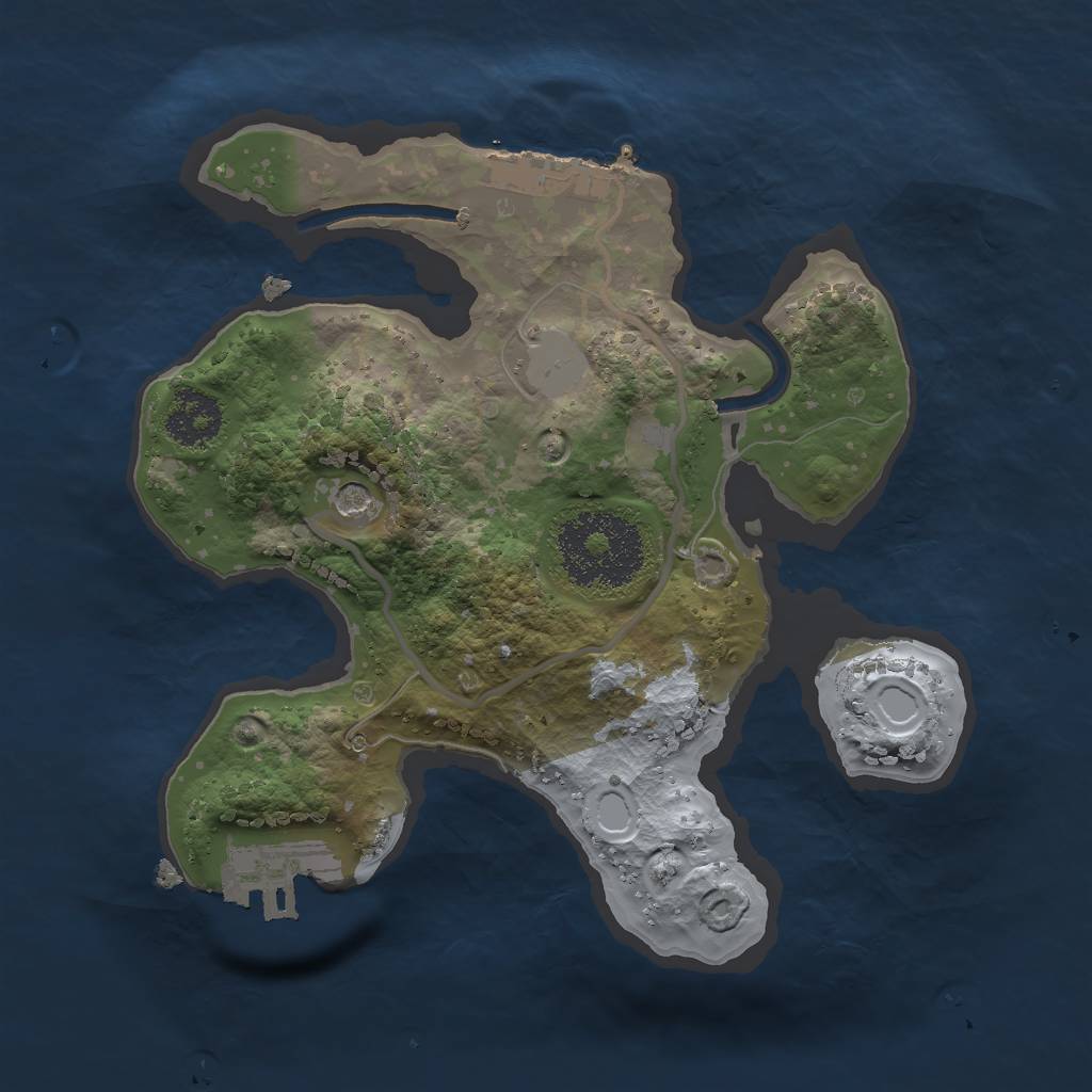 Rust Map: Procedural Map, Size: 2000, Seed: 453364788, 6 Monuments