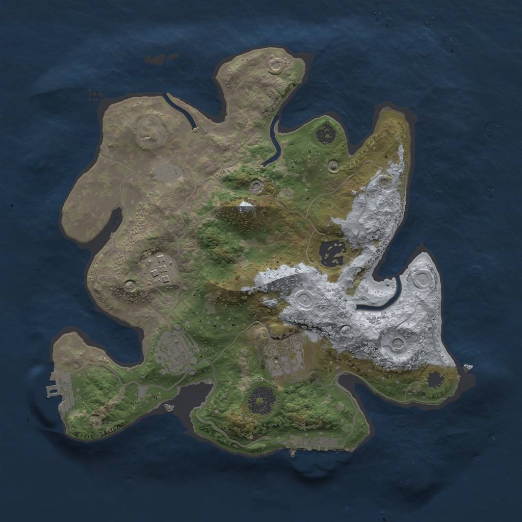 Rust Map: Procedural Map, Size: 2800, Seed: 1879299439, 10 Monuments
