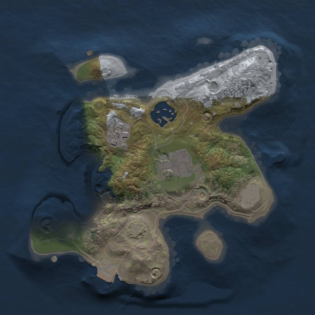 Rust Map: Procedural Map, Size: 2000, Seed: 4165, 5 Monuments