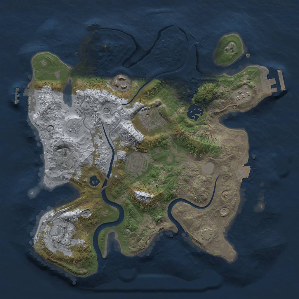 Rust Map: Procedural Map, Size: 2900, Seed: 863492, 12 Monuments